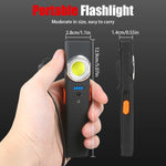 Lampe de Poche Rechargeable à Induction Multi-Modes + Clip Ceinture