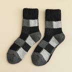 5 Paires de Chaussettes chaudes à Carreaux - Homme