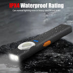 Lampe de Poche Rechargeable à Induction Multi-Modes + Clip Ceinture