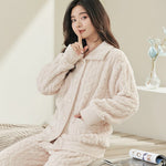 Ensemble d'intérieur cardigan torsadé mixte