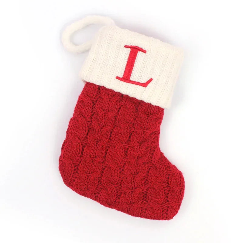 Chaussette de Noël à Suspendre avec Initiale