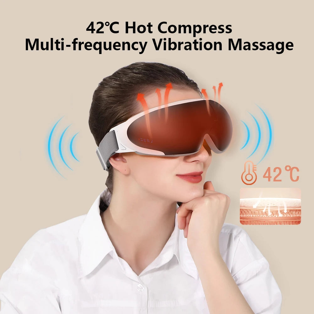 Masseur oculaire relaxant et chauffant Bluetooth