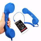 Combiné Téléphonique Rétro Filaire pour Smartphone avec Micro – Jack 3,5 mm & Type-C + Adaptateur USB-C Offert