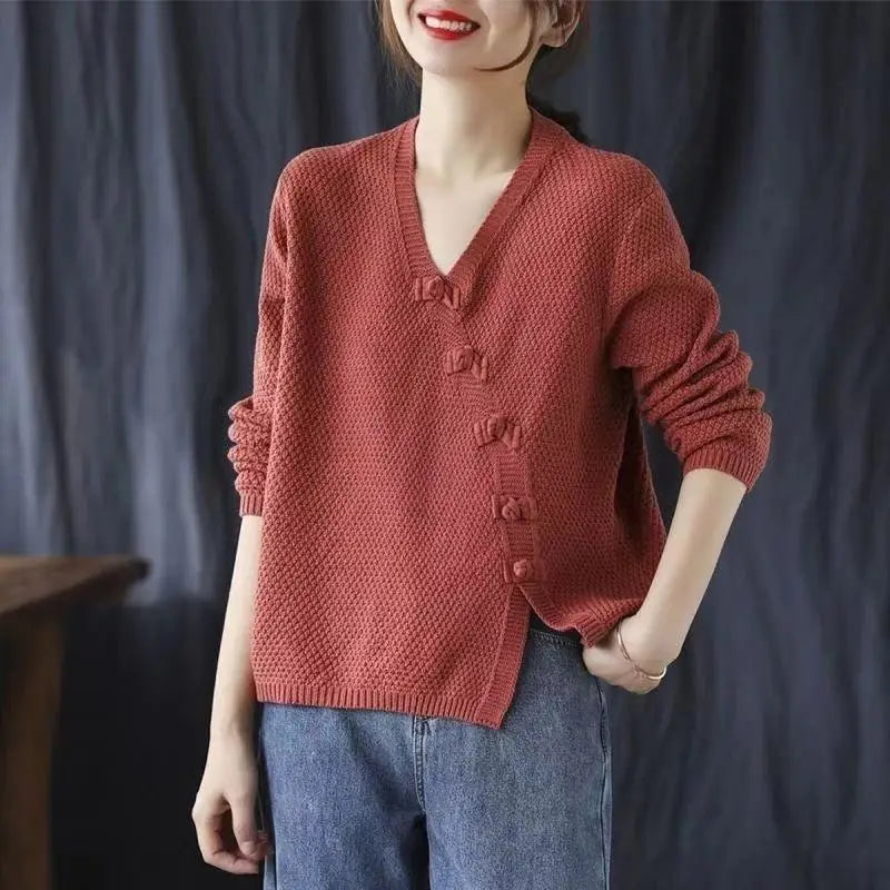 Pull avec maille - Détails petits noeuds