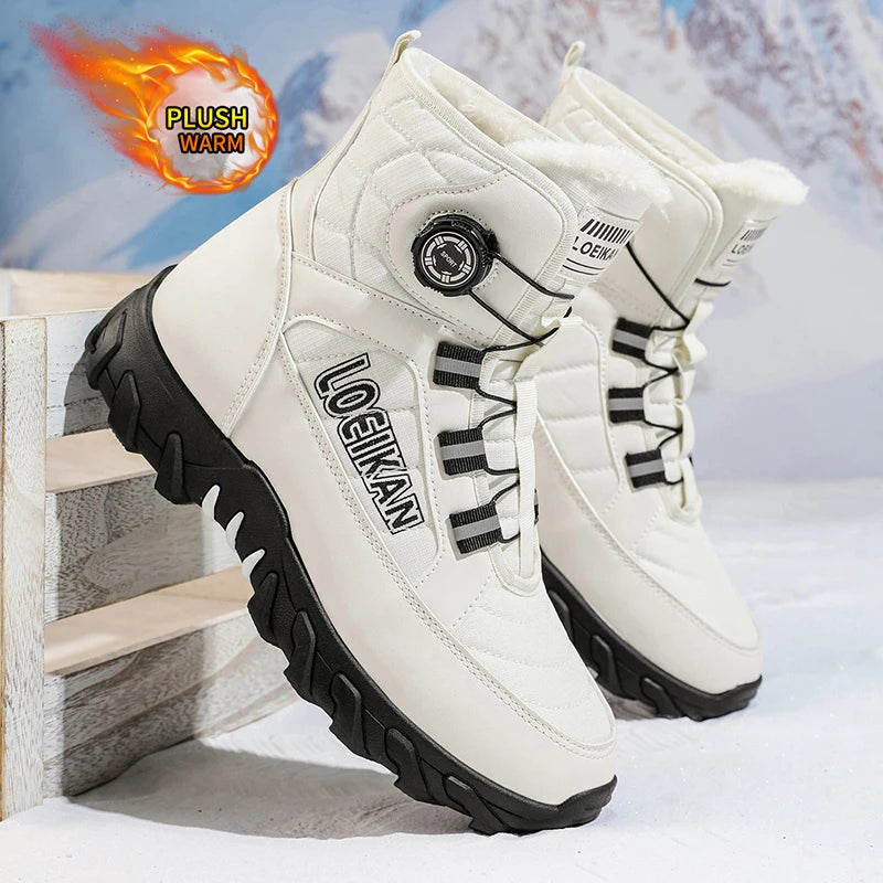 Bottes de Neige à Lacets Automatiques Doublure Polaire - Homme