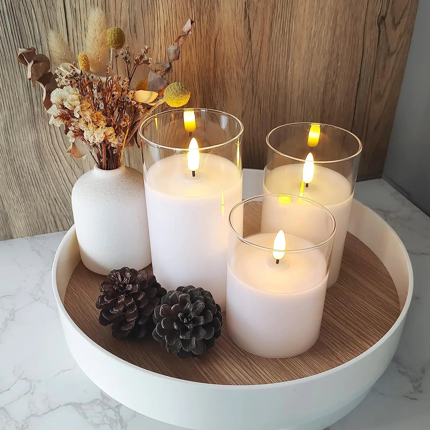 3 Bougies LED Sans Flamme avec Télécommande