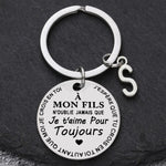 Porte-clé à offrir "Mon fils" ou "Ma fille" avec initiale