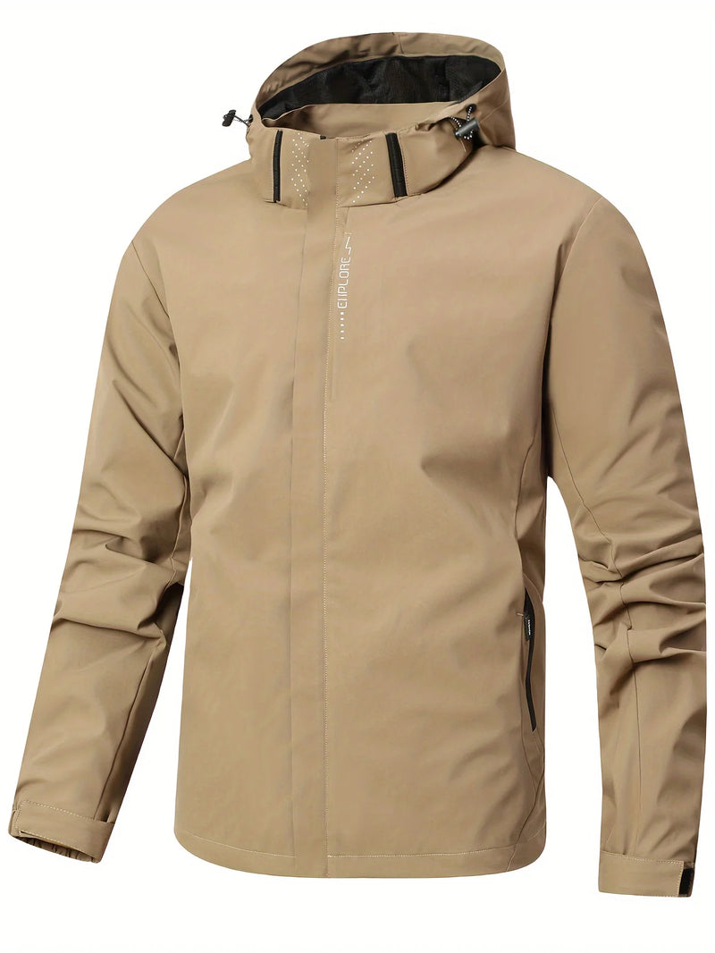 Veste de pluie légère et imperméable à capuche pour hommes