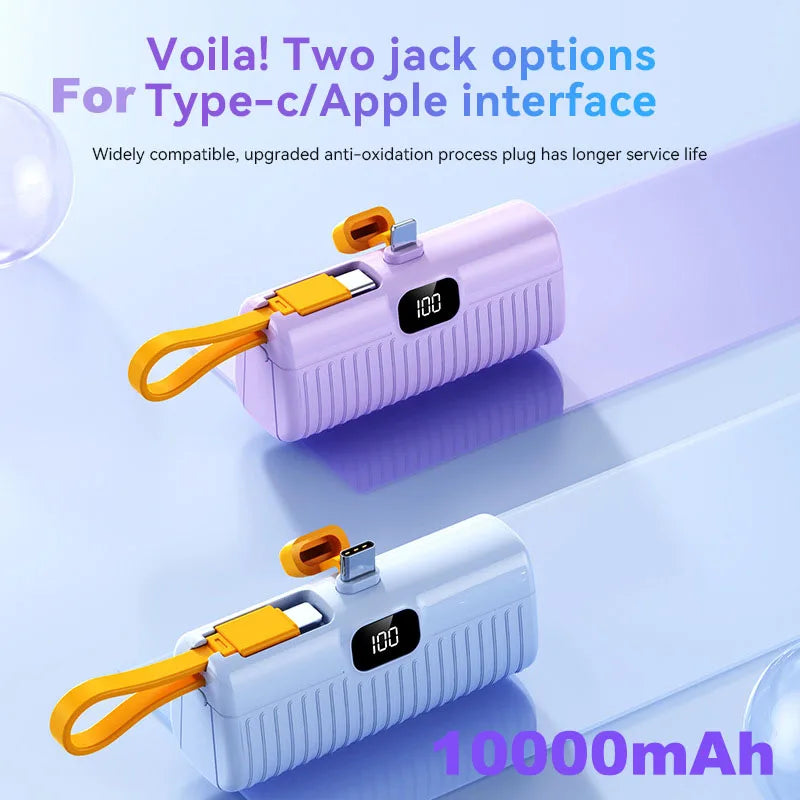 Mini Batterie externe 10000mAh - Apple et USB Type C