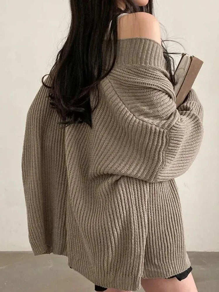 Cardigan en maille mi-long