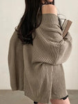 Cardigan en maille mi-long