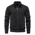 Gilet Col Cheminé Tricoté Motifs Géométrique