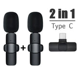 Lot de 2 Mini Microphone Sans Fil Bluetooth