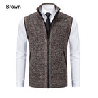 Gilet sans manches à maille col cheminé Homme