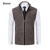 Gilet sans manches à maille col cheminé Homme