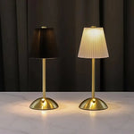 Lampe de Chevet LED Tactile - Abat-Jour Plissé