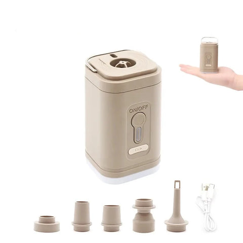 Pompe électrique sans fil USB à LED 5 têtes - Gonfle & dégonfle