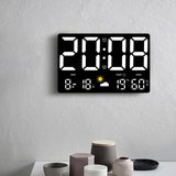 Grande horloge murale numérique multifonctionnelle