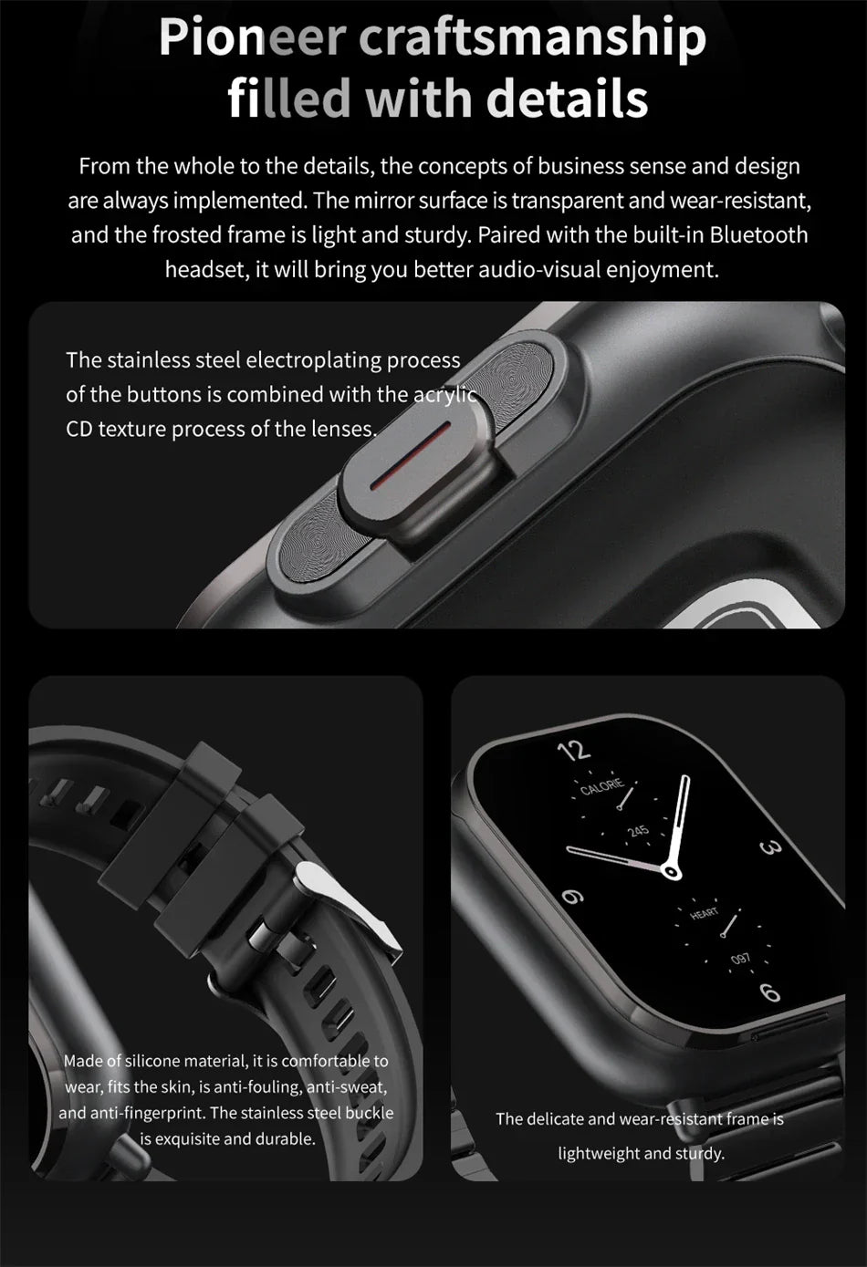 Montre intelligente connectée 2 en 1 avec écouteurs + Bracelet OFFERT