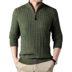 Pull décontracté torsadé avec Zip