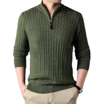 Pull décontracté torsadé avec Zip