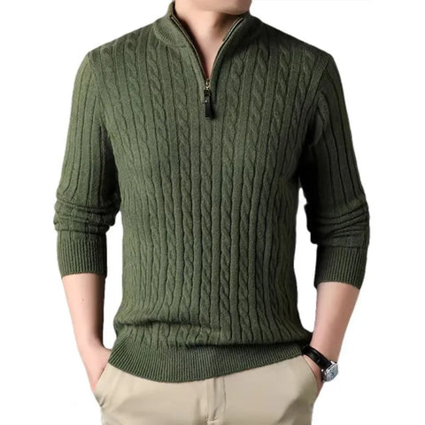 Pull décontracté torsadé avec Zip