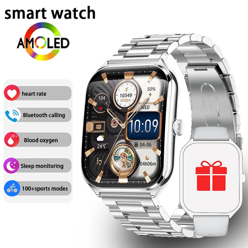 Montre Connectée Ultra Fine - Écran AMOLED HD 1.96" + 1 Bracelet OFFERT