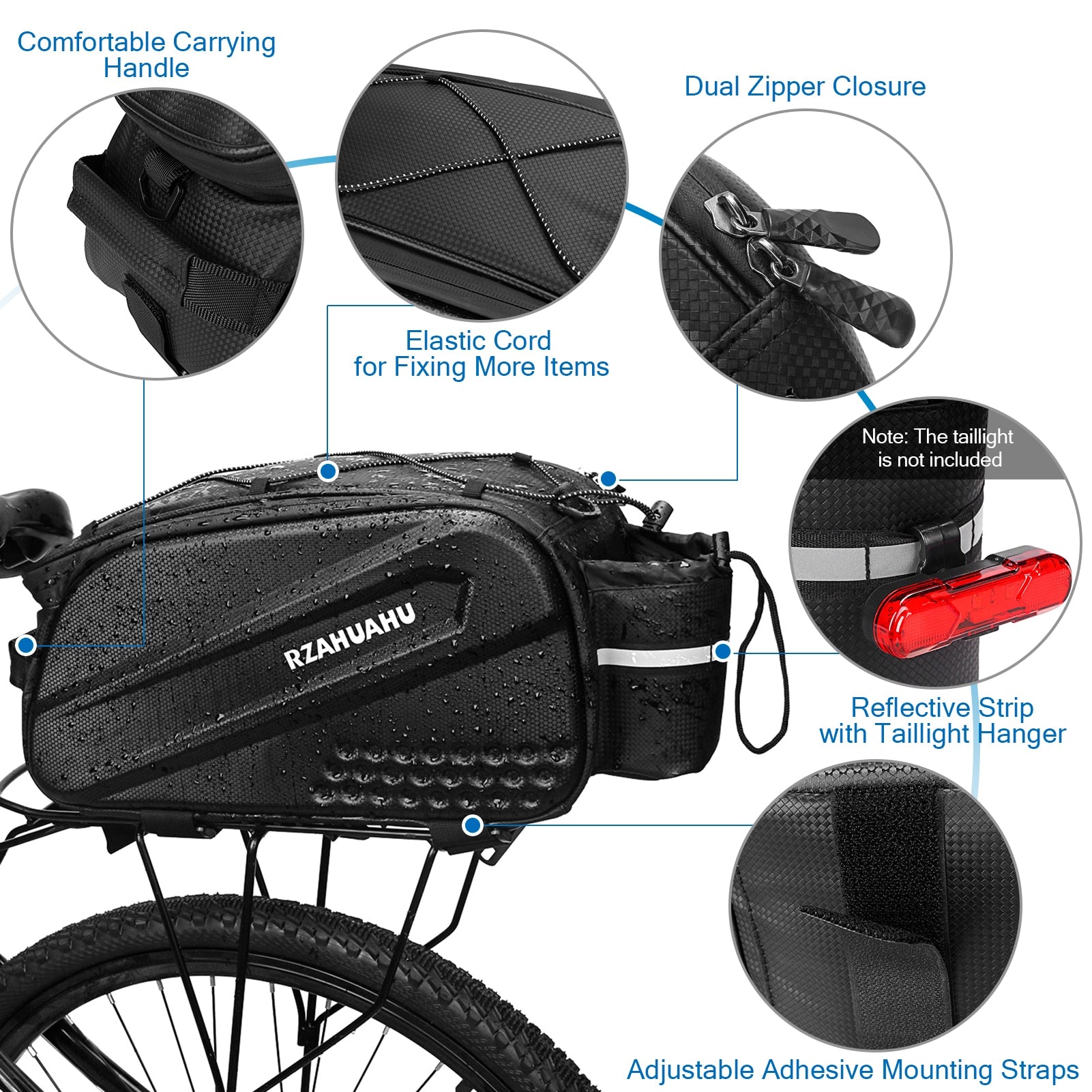 Sac de siège arrière de vélo multifonctionnel