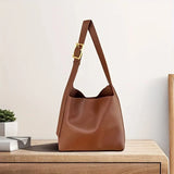 Sac Minimaliste en Cuir PU - Large Boucle Moderne
