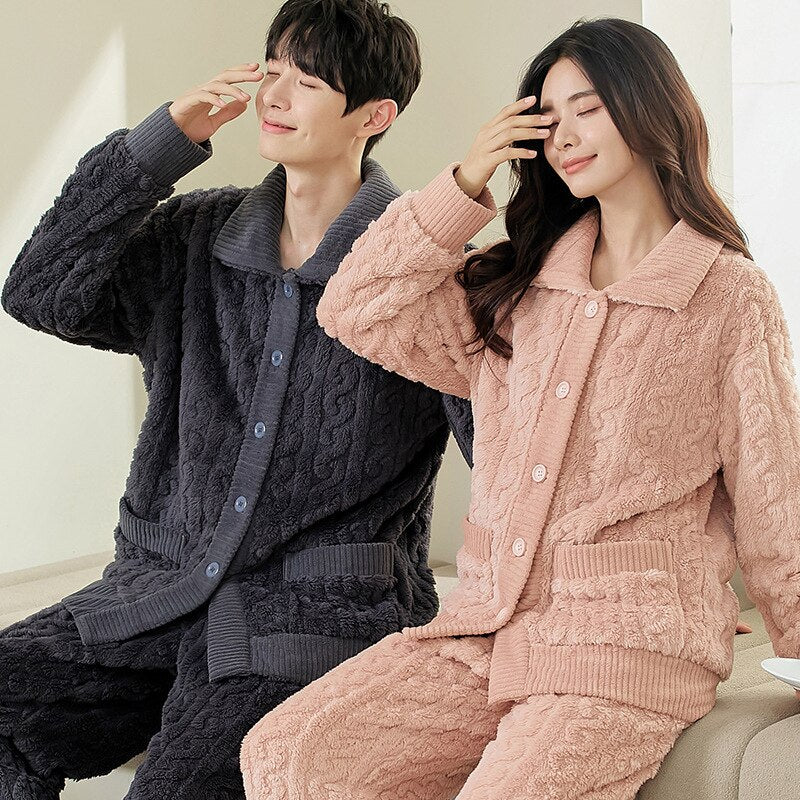 Ensemble d'intérieur cardigan torsadé mixte