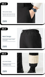 Pantalon élégant à doublure en polaire chaude