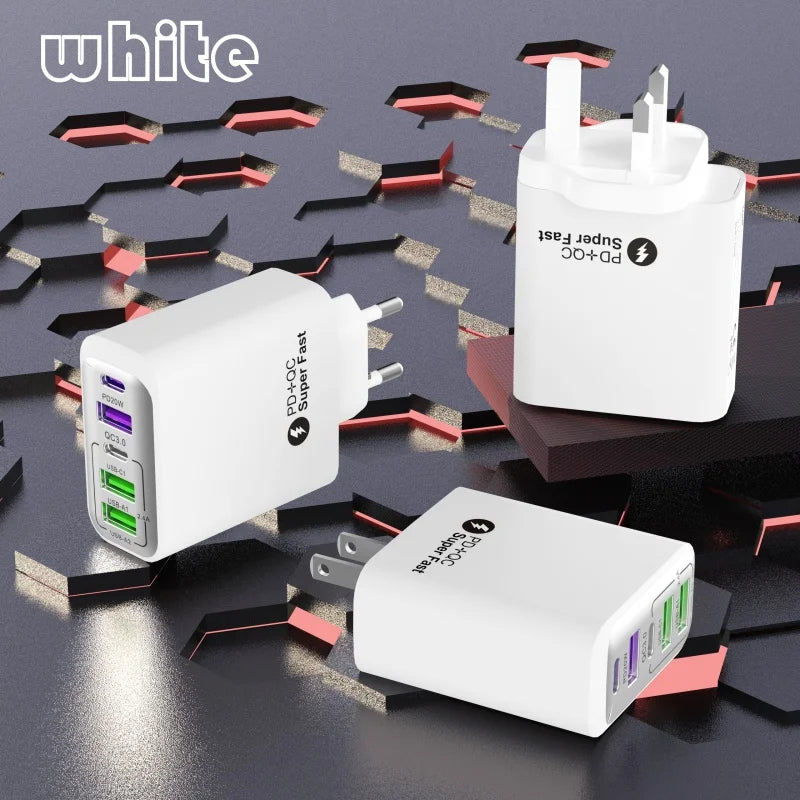 Chargeur 240W Rapide 3 Ports USB & 2 Type-C + Chargeur