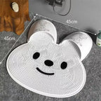 Tapis Lave-Pieds en Silicone – Massage Exfoliant et Antidérapant pour Douche