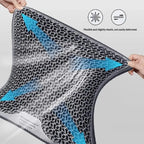 Coussin de Siège ERGO en Gel Conception Nid d'Abeille - Respirant & Lavable