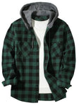 Veste Mi-Saison à Carreaux avec Capuche Homme