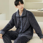 Ensemble d'intérieur cardigan torsadé mixte