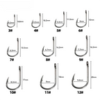 Lot de 1000 Hameçons de Pêche en Acier au Carbone – Circulaires, Barbelés & Résistants – Tailles N° 3 à 12