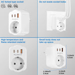 Adaptateur Mural 4 en 1 – 2 USB-C + 1 USB-A