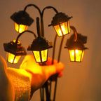 Lampadaire Solaire 6 Mini Lanternes à LED – Éclairage Décoratif pour Jardin, Cour & Terrasse