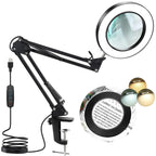 Lampe de bureau bras articulé avec Loupe x8 intégrée