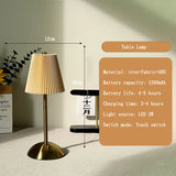 Lampe de Chevet LED Tactile - Abat-Jour Plissé