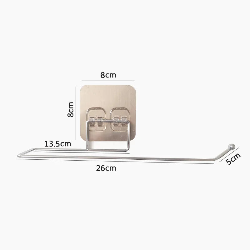 Support Papier Toilette Mural Sans Perçage en Acier Inoxydable - Lot de 2