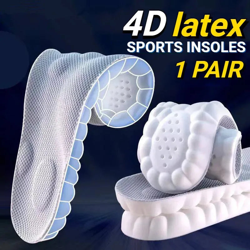 5 Paires de Semelles intérieures de sport 4D - Confortables et réspirantes