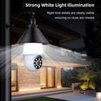 Ampoule Caméra Espion WiFi E27 5MP PTZ — Suivi Auto IA, Zoom 10X