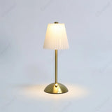 Lampe de Chevet LED Tactile - Abat-Jour Plissé