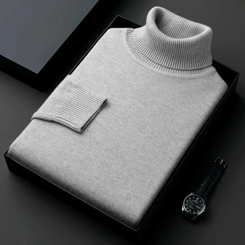 Pull à col roulé vintage pour hommes