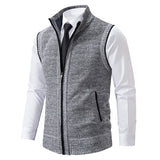 Gilet sans manches à maille col cheminé Homme