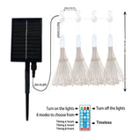 Lot de 4 Lumières Solaires Suspendues Feux d'Artifice
