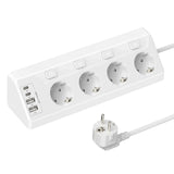 Multiprise Angle 4 Voies avec USB & Type-C