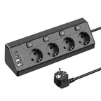 Multiprise Angle 4 Voies avec USB & Type-C
